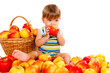 Photo: Toddler eating ripe apple Toddler eating ripe apple