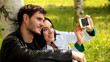 Couple take a picture together