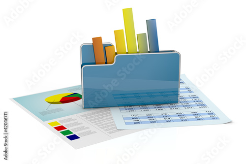 Illustration: fiancial analysis and computer fiancial analysis and computer