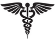caduceus medical symbol black
