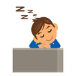 ビジネスマン イラスト 居眠り 仮眠