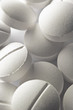 Large white pills macro