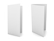 Foto: Blank brochure or flyer on white background with reflection Blank brochure or flyer on white background with reflection