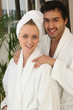 Couple in bathroom