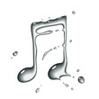 Vektor: Vector water note symbol - Water font Vector water note symbol - Water font