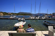 grèce; ioniennes, kefalonia : port de Fiscardo