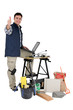 TIler stood by work-bench