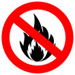 No fire vector sign