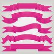 Vector: set of violet ribbons set of violet ribbons