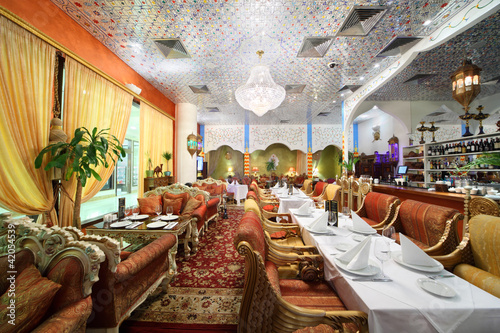 Photo: eastern interior of luxury restaurant eastern interior of luxury restaurant