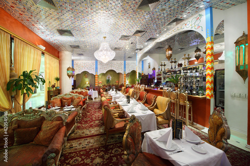 Photo: eastern interior of luxury restaurant eastern interior of luxury restaurant
