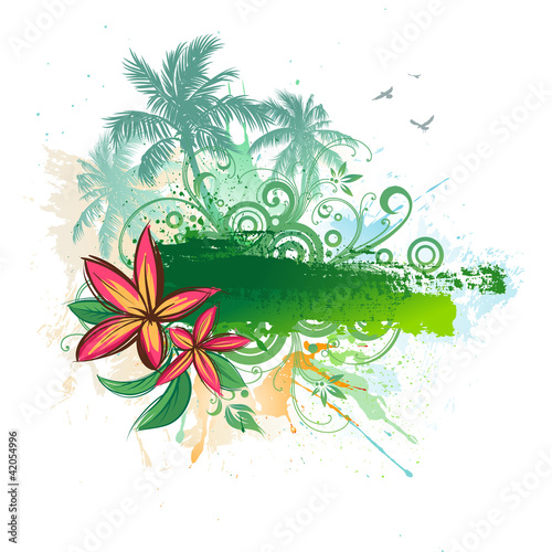 Vector: Tropical abstract background Tropical abstract background