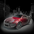 Sports car blueprint. Original car design.