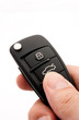 hand holding car key