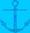 àncora tag cloud - concetto di navigazione e porto