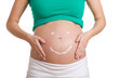 Babybauch mit Gesicht