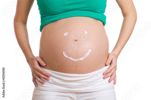 Photo: lachender Babybauch lachender Babybauch