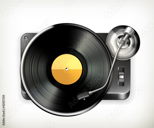 Vector: Phonograph turntable Phonograph turntable