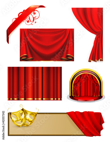 Vector: Theater, set Theater, set