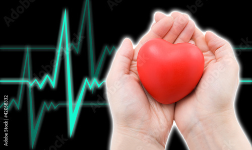 Illustration: concept of heart care concept of heart care