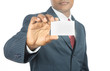 indian business man showing  blank business card