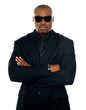 Serious african man in business suit