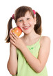 Girl holding apple