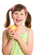 Girl holding apple