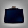 Blue suitcase icon vector illustration