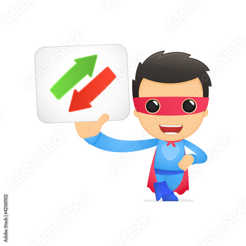 Vector: funny cartoon superhero funny cartoon superhero