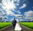 The bride and groom