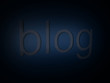 Blog on a blue wall