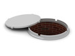 Opened manhole