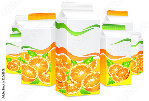 Vector: Packages for orange juice Packages for orange juice