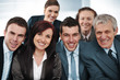Photo: Closeup business group of six Closeup business group of six