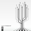 raising arrows in perspective motion. Vector concept background.