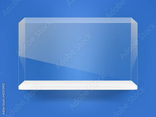 Vector: Shelf on wall with showcase Shelf on wall with showcase