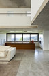 beautiful modern house in cement, interior, living room