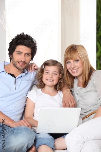 Foto: Family with a laptop Family with a laptop