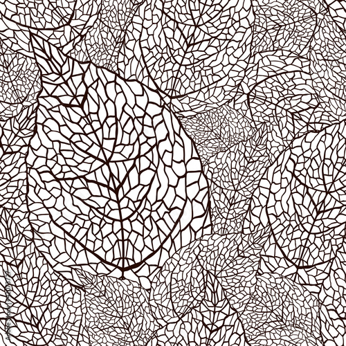 Vector: Vector illustration of leaves. (Seamless stylish pattern) Vector illustration of leaves. (Seamless stylish pattern)