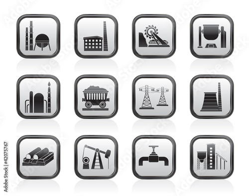 Vector: Heavy industry icons - vector icon set Heavy industry icons - vector icon set