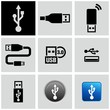 Usb icons set.