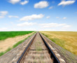 Motion blurred railway
