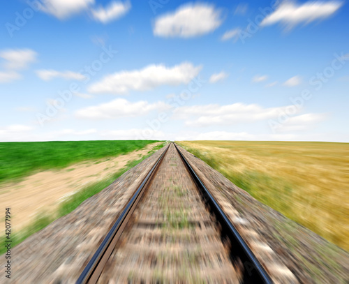 Photo: Motion blurred railway Motion blurred railway