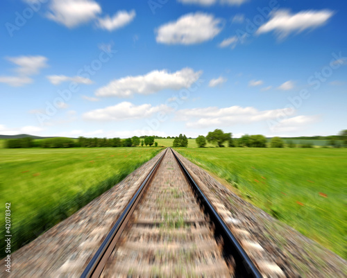 Photo: Motion blurred railway Motion blurred railway