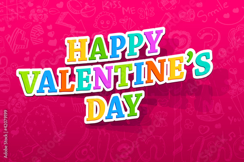 Vektor: Happy Valentines Day Happy Valentines Day