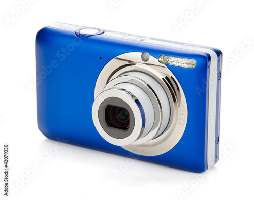 Photo: Blue compact camera Blue compact camera