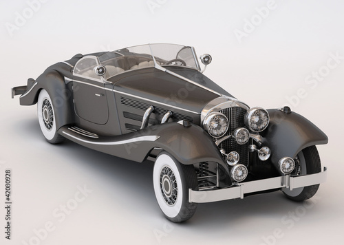 Illustration: Classic Elegant Black Car Classic Elegant Black Car