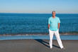 Relaxed mature man at the beach