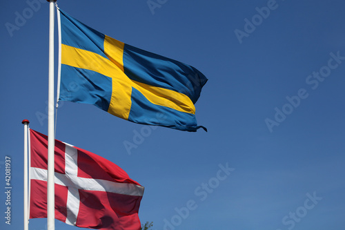 Photo: Denmark and Sweden - flags greeting the event Denmark and Sweden - flags greeting the event